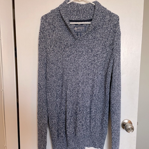 American Rag Shawl Collar Cable Knit Sweater - Size L - Picture 2 of 10